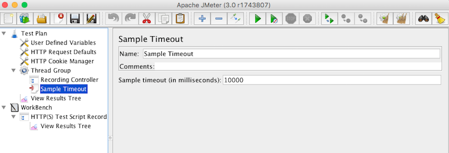 Apache JMeter 3.0 Sample Timeout