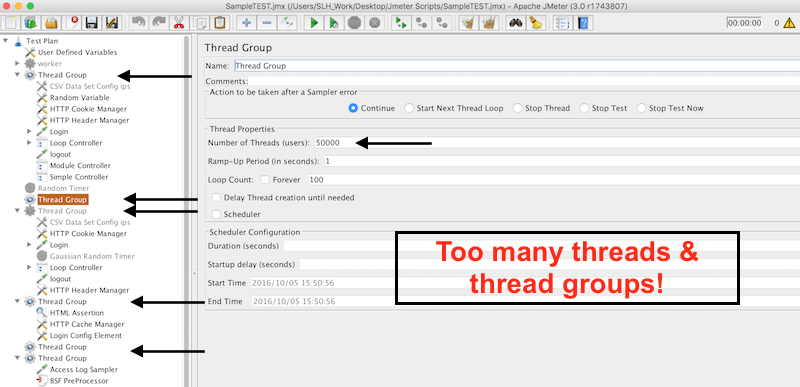 Jmeter Thread Groups