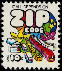 1975 stamp - "It all depends on Zip Code". Zip Code API does that now.