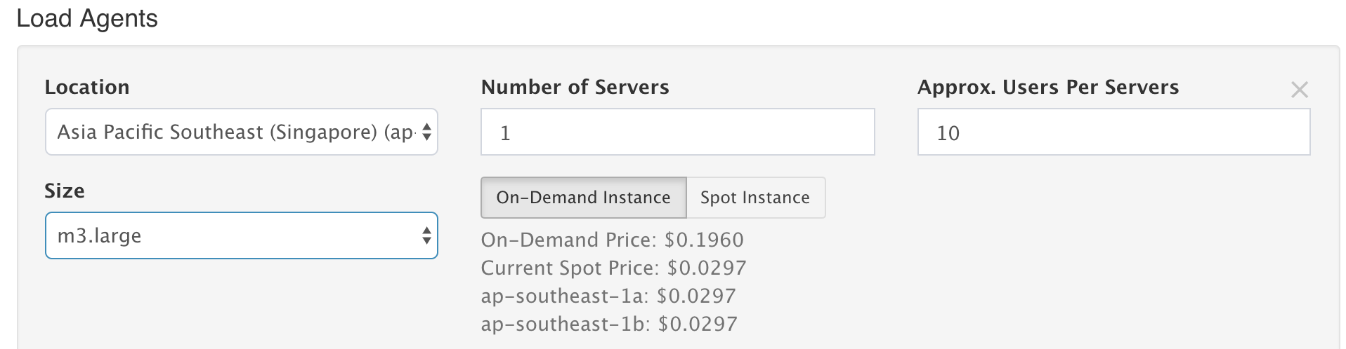 unavailable AWS instance types and available AWS instance types pricing