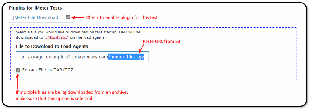 Configuring the JMeter File Download plugin