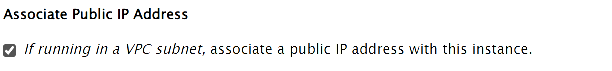 Setting to associate Public IP addresses