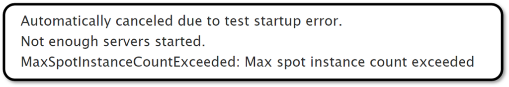 Max spot instance service quota error message on RedLine13